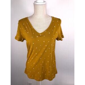 Style & Co Saffron Daisy Print T-Shirt - S